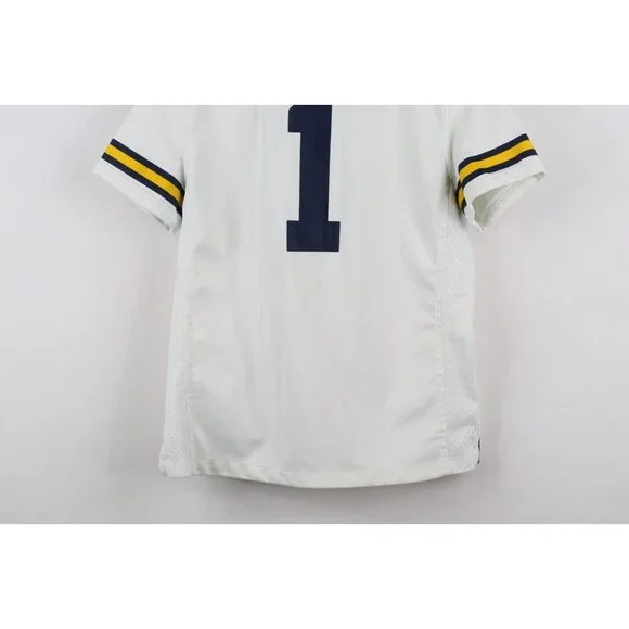 Nike Air Jordan Boys Medium Jumpman University of Michigan Football Jersey White